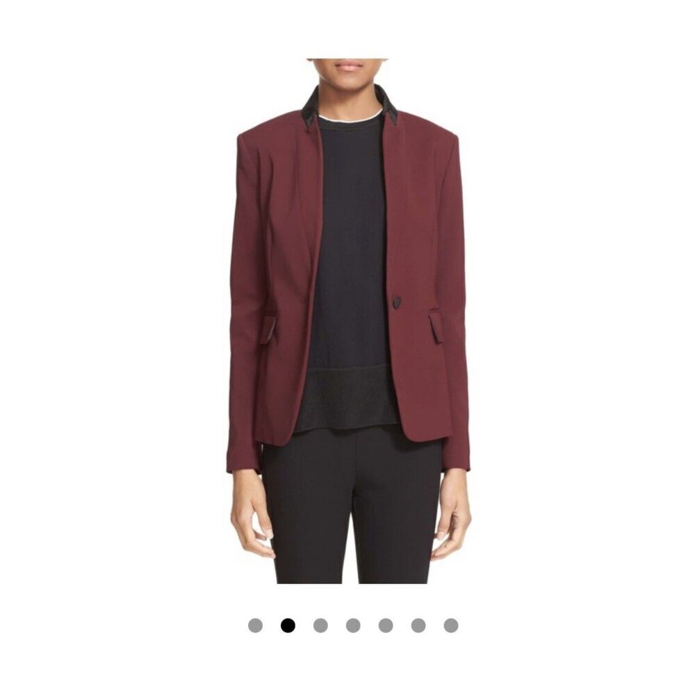 Rag & Bone Women "Archie" Burgunday Purple Single Breasted 1 Button Blazer sz 2